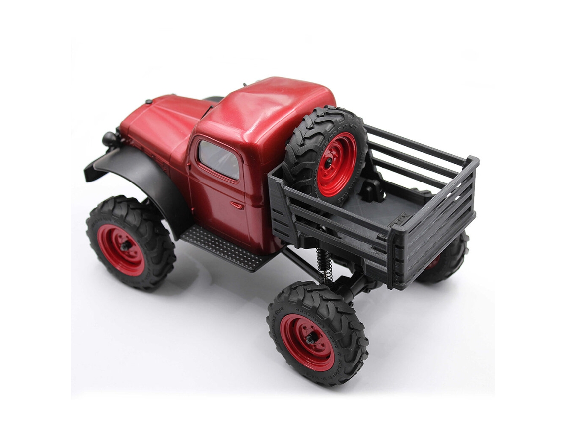 Caçamba Caminhão Plataforma Escape Traseira Simulada Qy3d Preta P/ Fms Fcx24 Power Wagon 1/24 Rc Crawler Peças Atualização Modelos MDUG