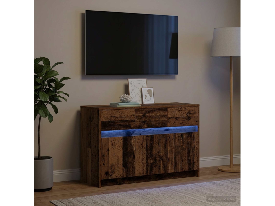 Vidaxl Gabinete Para Tv 91 X 34 X 61 Cm Madeira Antiga