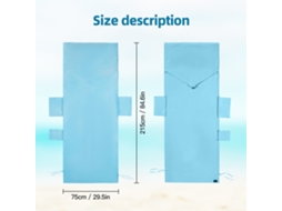 Capa de Toalha de Business para Cadeira de Praia com Bolsos, Extra Longa e Ultra Fina | S/MARCA