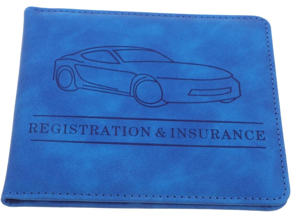 Porta-documentos Para Carro Em Poliuretano Azul Impermeável