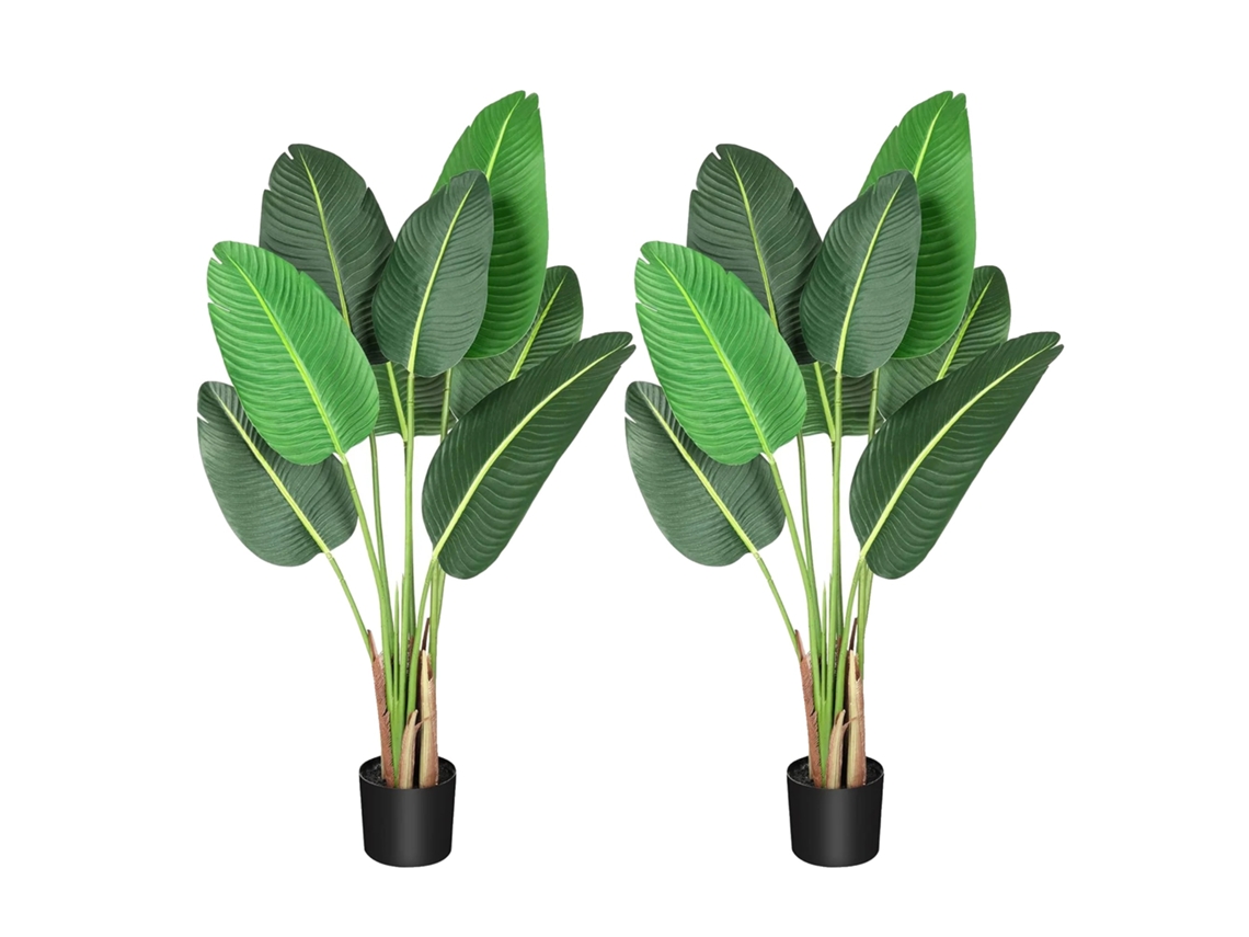 Planta Artificial, Folhas Realistas, Ramos Ajustáveis, Verde