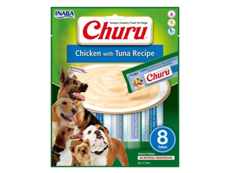 CHURU Dog Receta de Pollo Con Atún 8X8X20Gr