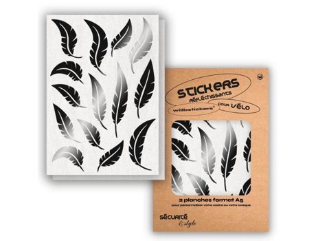 Autocolantes Refletores WILL B STICKERS  Tamanho A5 Pluma