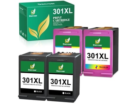 301xl Denvoer 4 Cartucho De Tinta Compatível Para Hp 301 Xl 301xl Hp Deskjet 2510 2540 2050 1510 1050 1512 (ch563e Ch564e N9j72ae)