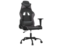 Conjunto 1 Cadeira De Gaming Vidaxl Cinzeto Couro Sintético (66 X 56 X 131 Cm)