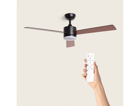Ventoinha de Teto Silenciosa Fleves 132Cm Motor Dc Controlador de Parede Controlo Remoto com Luz TECHBREY