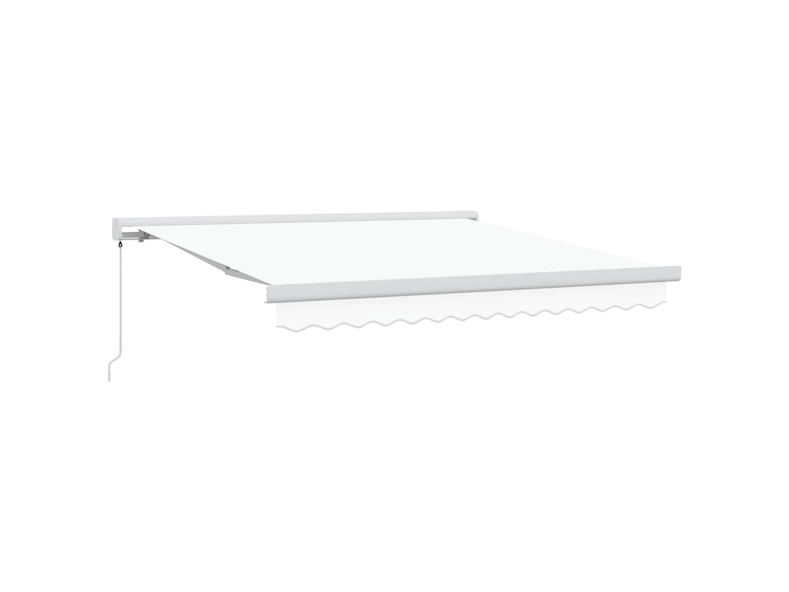 Vidaxl Toldo Retrátil Branco 300 X 250 Cm Lona E Alumínio