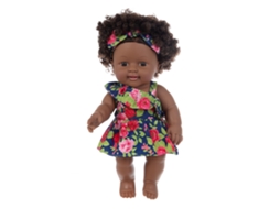 Mali boneca de Bebê Realista 30cm com Cabelo Cacheado Conjunto de Brinquedo para Crianças