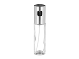 Conjunto De Pulverizador De Vinagre E Óleo Relaxdays, 2 Frascos De 100 Ml, Vidro, Cozinhar, Assar, Grelhar, Transparente