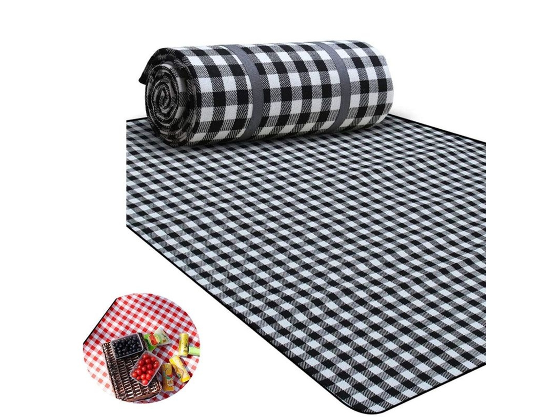 Cobertor de piquenique Slowmoose XXL 200 x 200 cm para 2 ou 7 pessoas, cobertor de praia à prova d'água