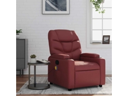 Poltrona de Sala HARLANV1 reclinável, Veludo Vermelho Tinto