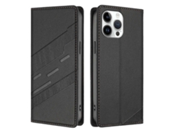 Capa De Couro Com Suporte E Estampa Estilo Punk Para Iphone 13 Pro Max De 6,7 Polegadas