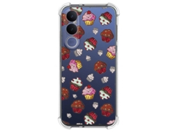 Capa Tumundosmartphone De Silicone À Prova De Choque Para Vivo V70 Fe Com Estampa De Muffins Em Estilo Desenho Animado