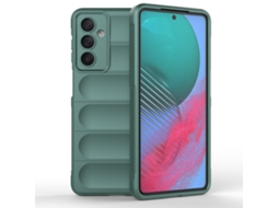Capa Halinuia Para Samsung Galaxy M54 5g Magic Shield Tpu Flanela Verde Escuro (proteção Integral, Interior Em Flanela)