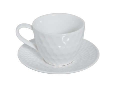 Conjunto de 6 Chávenas de Chá com Pires em Porcelana com Caixa de Presente