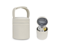 Bolsa Térmica Amamentação - Organizador Biberões - Portátil - Viagem - Neoprene - Creme