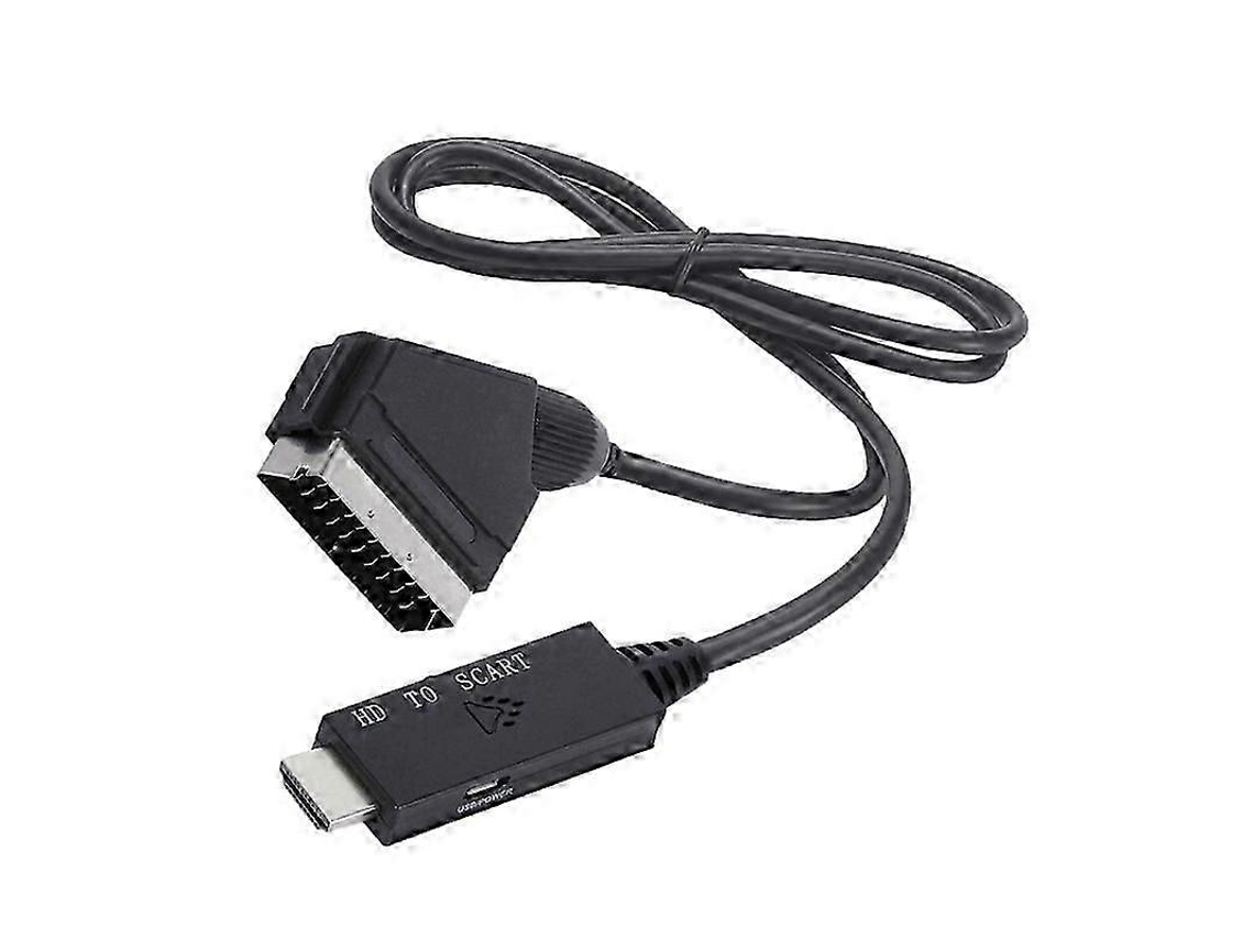 Cabo Conversor De Áudio/vídeo De 1 Metro Compatível Com Hdmi Para Conexão Scart Aquaforge