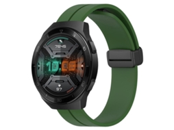 Pulseira De Silicone Com Fecho Magnético, Cor Sólida, Para Huawei Watch Gt 2e 22mm
