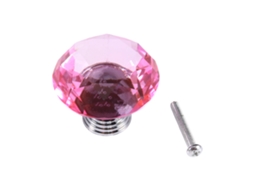 Laxiscreed Puxadores De Cristal Rosa, 8 Peças De 40mm Para Móveis, Design Sofisticado E Fácil Instalação