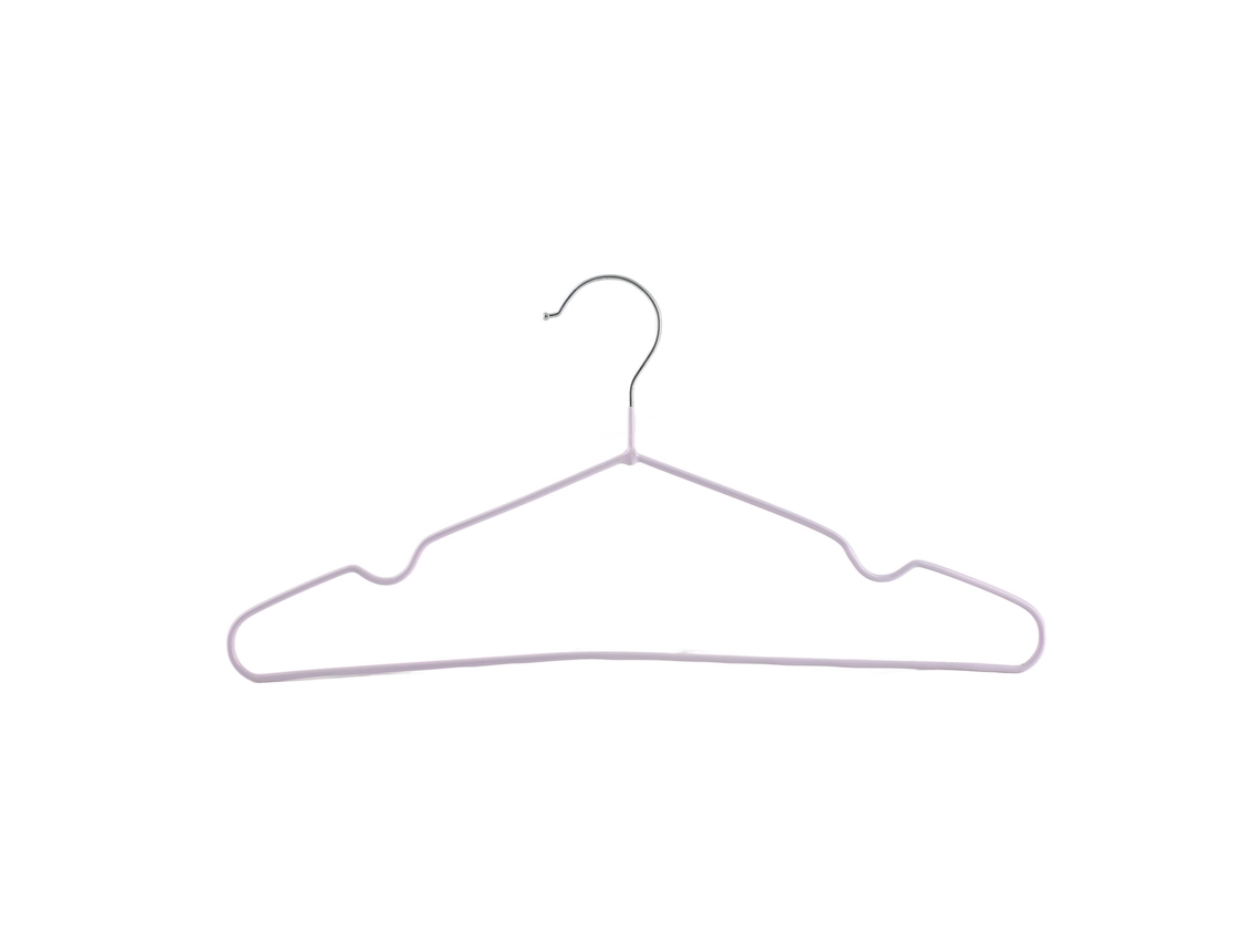 Cabide antiderrapante de aço inoxidável e plástico para camisetas e casacos adultos roxo | S/MARCA