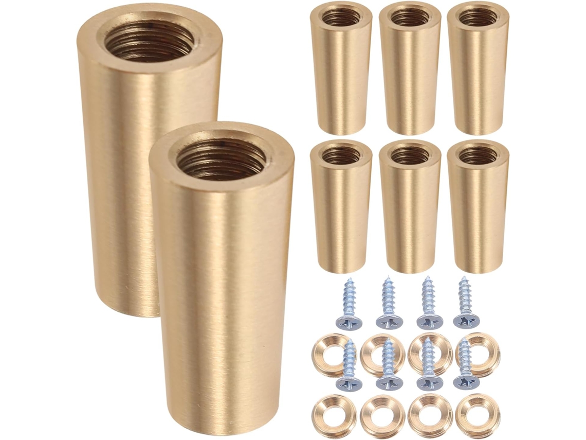 Conjunto De 8 Pés Cônicos De Cobre Para Bandeja De Madeira, Suporte Confiável.