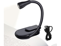 Luminária De Leitura – Livro, Dispositivo Recarregável Exclusivo Para Estudo Noturno, Lanterna Flexível Com Fixação