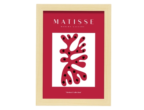 Póster NACNIC Coleção Poster Matisse Fauvismo 35. Ilustrações em Exposição de Arte em Cor Full para Decoração Interior. Tamanho A3, Com Quadro Preto.