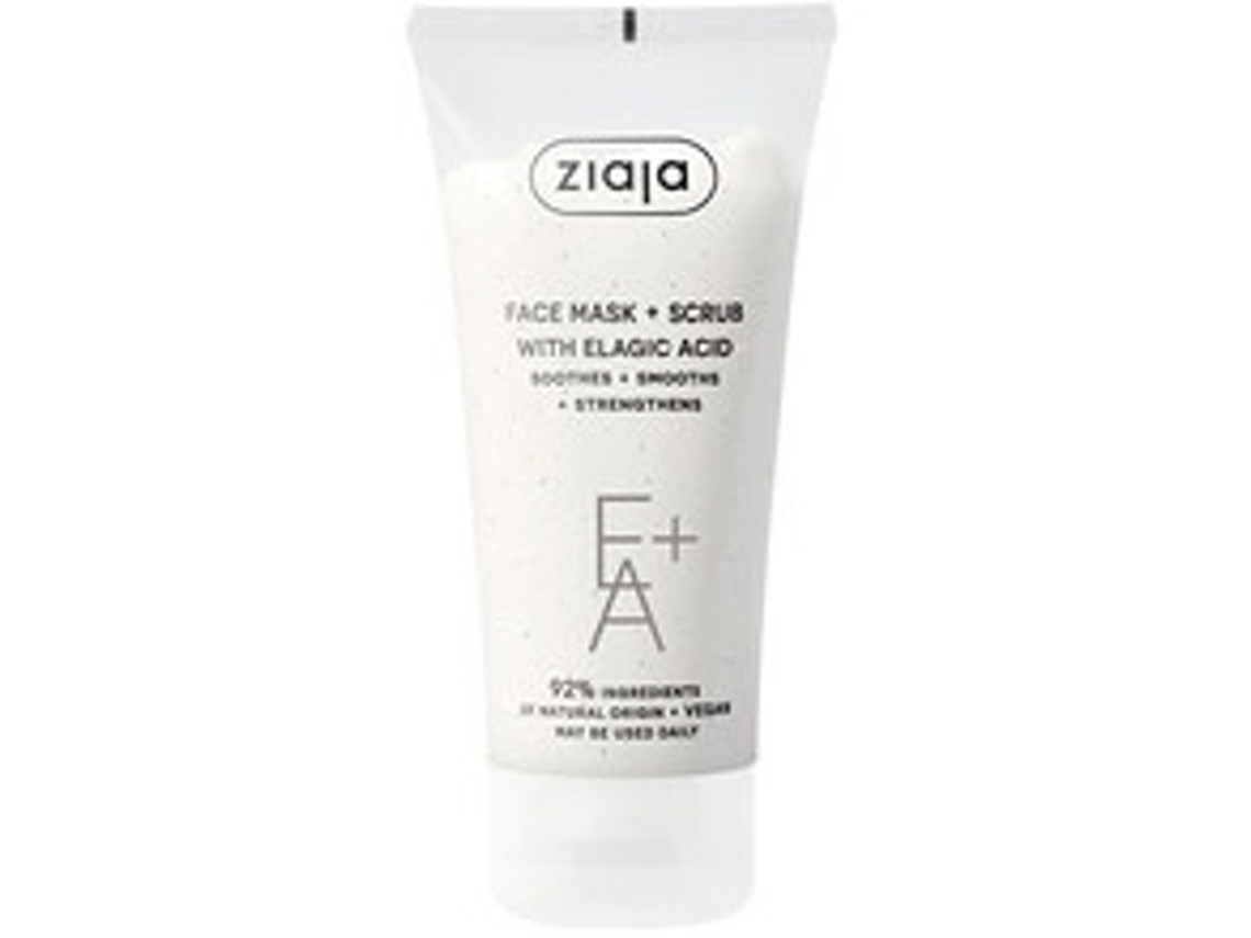 ZIAJA Face Mask + Scrub Elagic Acid Peelingová Maska S Kyselinou Ellagovou 55Ml