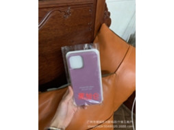 Capa Para Iphone 17 Air, Cor Groselha Preta, Em Silicone Líquido Sólido.