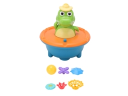 Mali brinquedo de Banho Crocodilo com 5 Modos Fontana e Luzes Piscantes para Bebê e Crianças Laranja