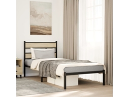 Vidaxl Estrutura De Cama Sem Colchão 90x190 Cm Metal Carvalho Sonoma