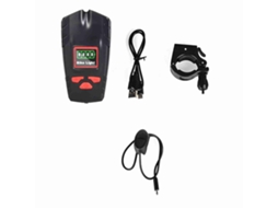 Farol Dianteiro para Bicicleta, Resistente à Água, 2000mAh, com Buzina e Tela de Potência S/MARCA
