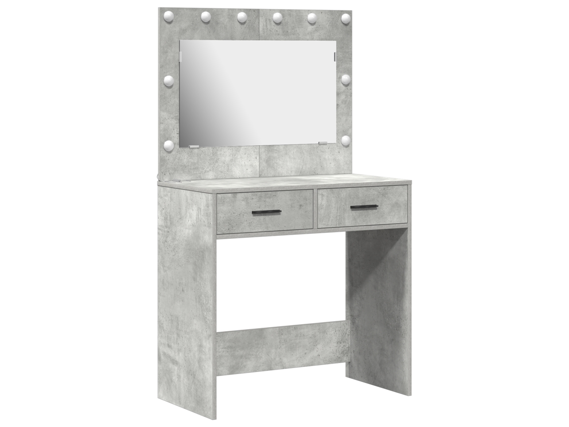 Conjunto 1 Mesa De Vestir Vidaxl Cinzento-claro Derivados De Madeira (78,5 X 41 X 135 Cm)