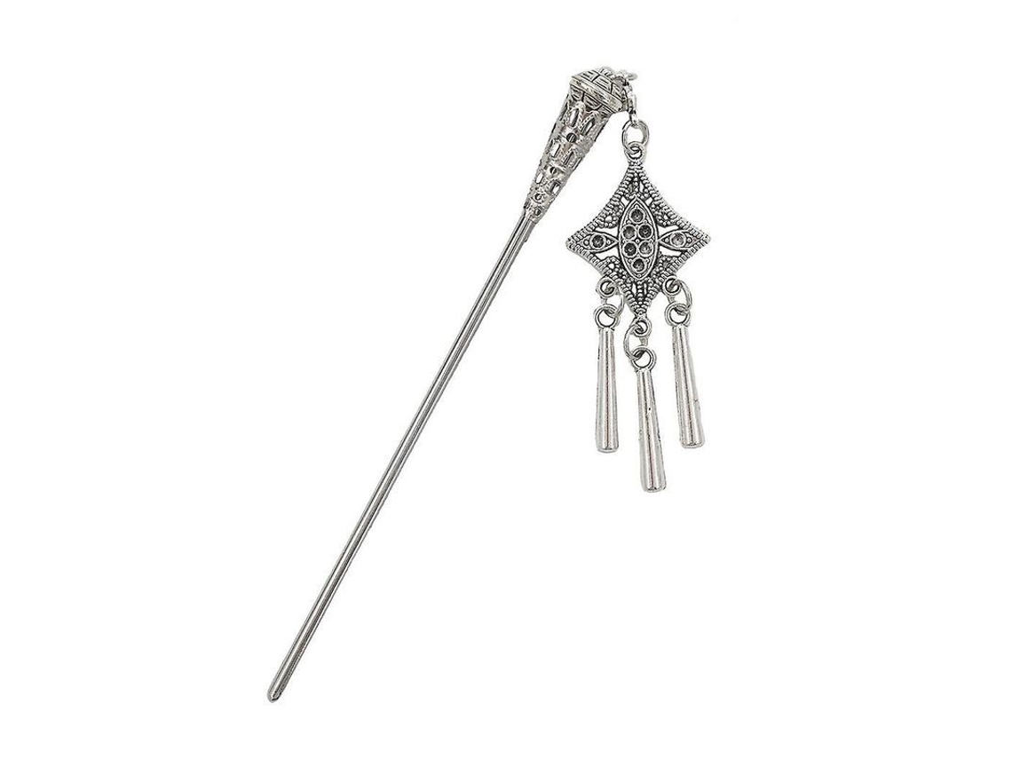 2026 pinza de Cabelo Clássica Retro Palace para Noiva, Acessório de Cabelo Hanfu com Pompom