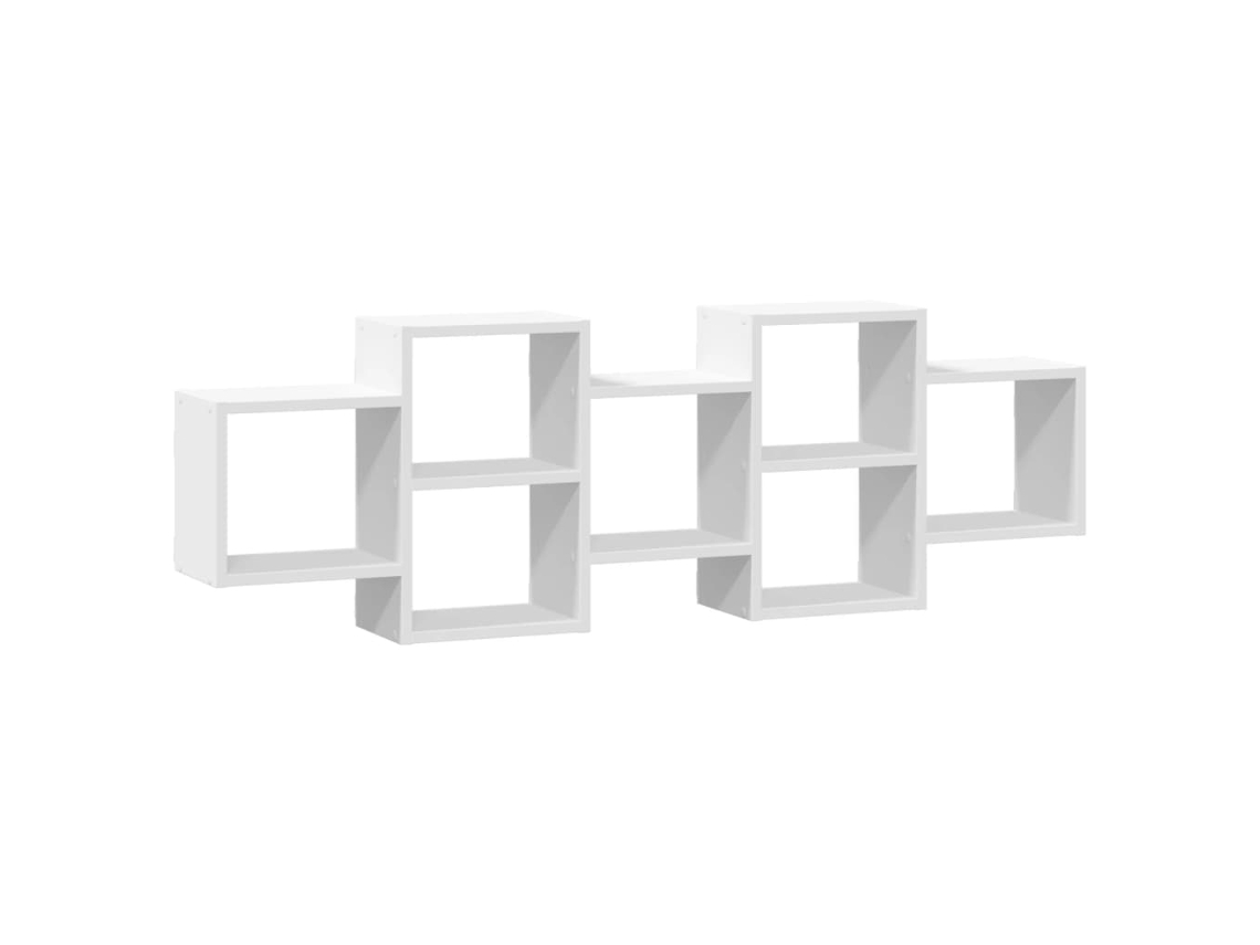 Wall Shelf, Wall Shelves Vidaxl Branco Madeira Processada (129 X 18 X 42 Cm)