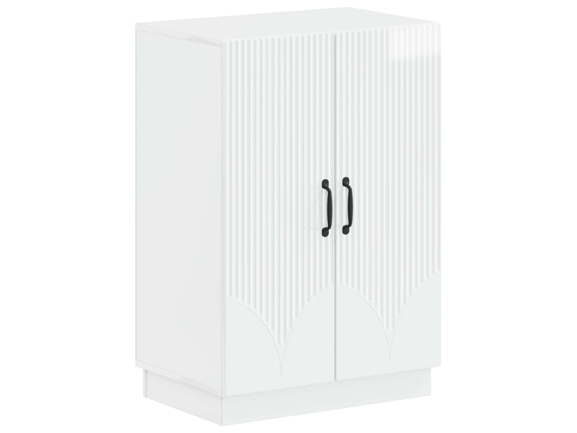Vidaxl Armário De Sapatos Hoorn 59,5 X 39,5 X 87 Cm Branco Brilhante