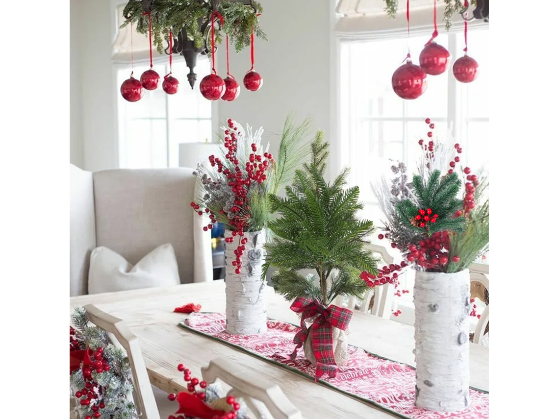 Ramos Plásticos Natal Decorativos Hotel Ambiente Festivo