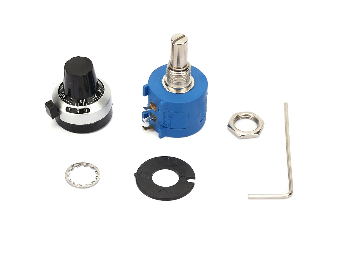 Potenciômetro Bobinado 2W 1000 Ohm 3590S 2 102L Dial Alta Precisão S/MARCA
