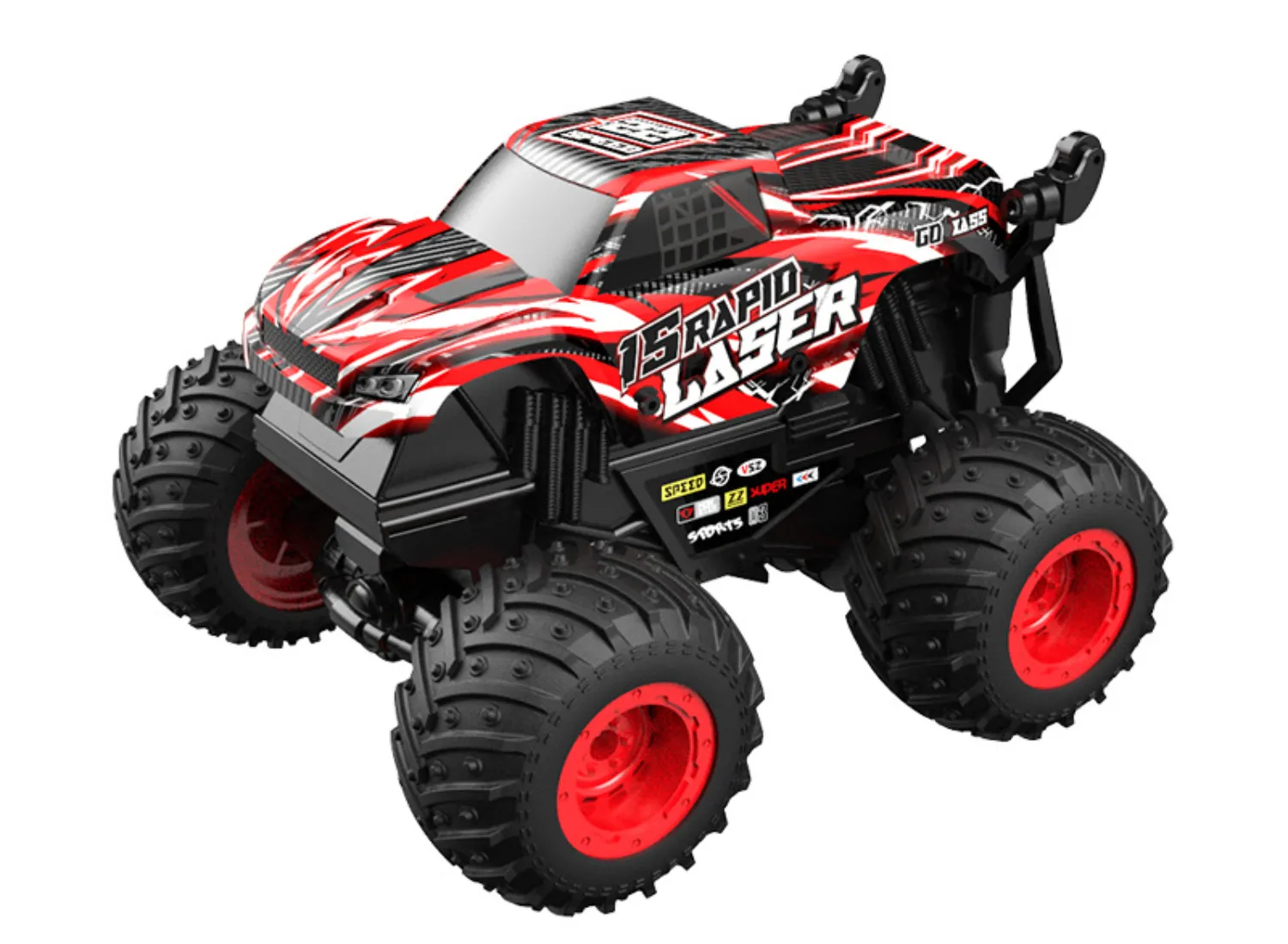 Brinquedo Telecomandado Chrui- Caminhão Off-road - 2.4ghz - Manobras Giratórias Com Música E Luzes - Vermelho