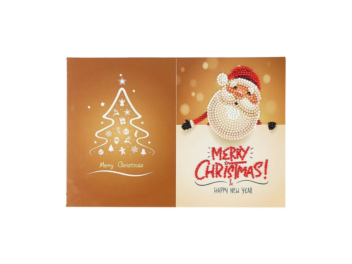 Cartão De Natal Com Pintura De Strass Diy Hk003