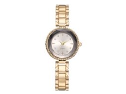 Relógio de Pulso Feminino Casual Fashion com Quartzo e Strass Prata