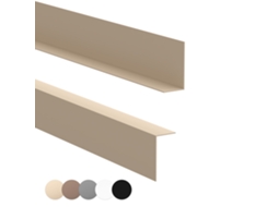 Rodapé Pvc 20x10 Mm Rígido Resistente Uv, 200 Cm, Bege