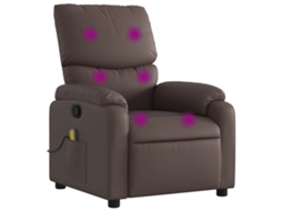 Massage Recliner Chair, Massage Recliner Chairs Vidaxl Marrom Couro Artificial