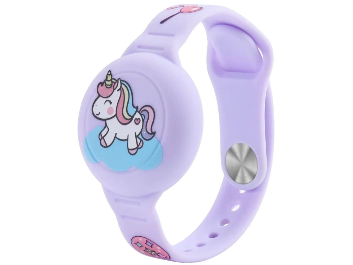 Pulseira Infantil Com Rastreador Global Sem Mensalidade | Segurança Para Crianças | Silicone Ajustável Localizador Para Filhos | Roxo