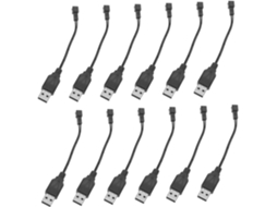 Conjunto De 12 Peças Cabo Brinquedo Com Plugue Usb, Adaptador Energia
