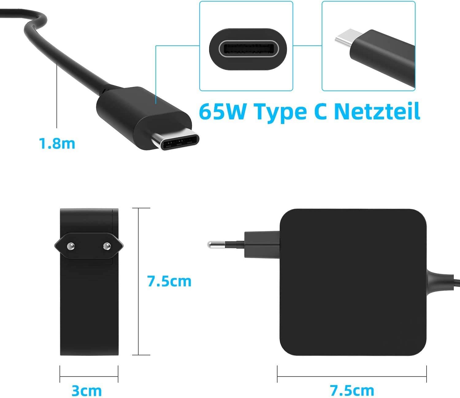 Chargeur et câble d'alimentation PC Asus CHARGEUR SECTEUR USB TYPE C 65 W  NOIR - AC65-00