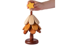 Protetor De Mesa Térmico De Madeira Com Motivos De Árvore De Natal, Decoração De Mesa, Estrela