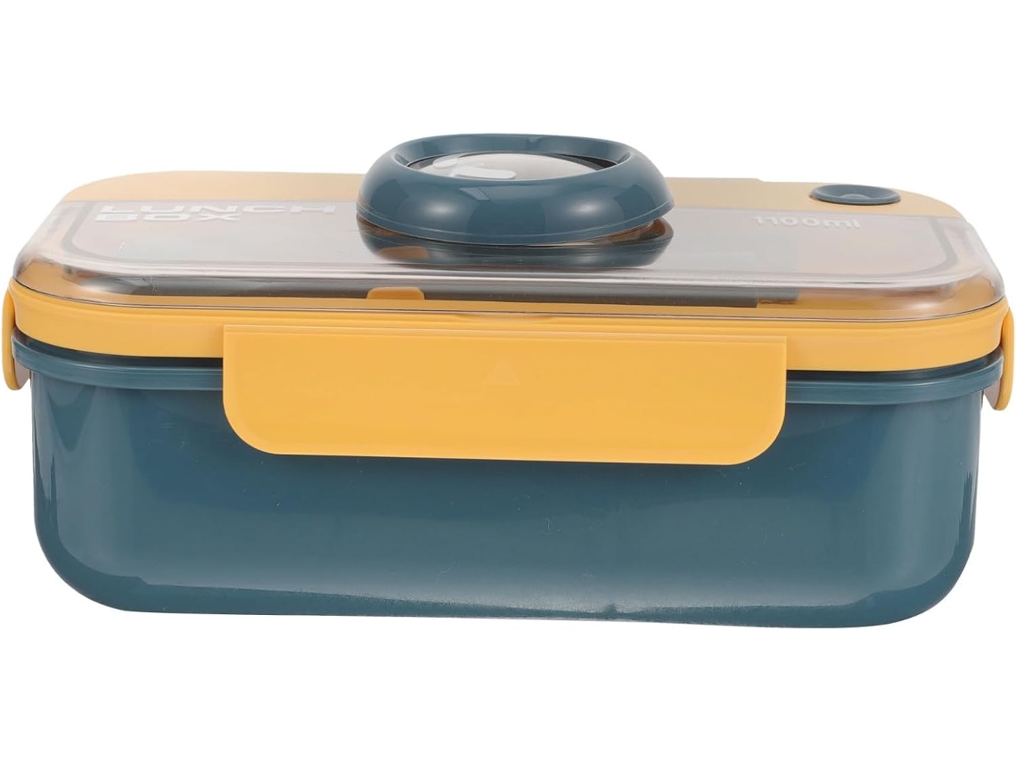 Marmita Hohopeti Bento Para Adultos, De Plástico, Com Compartimentos, Portátil E Leve, Capacidade De 1100ml, Ideal Para