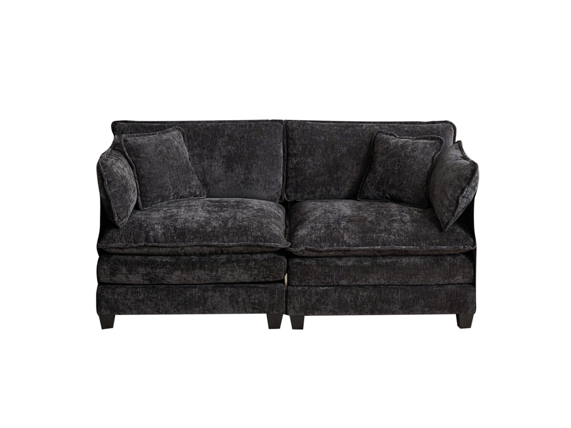 Sofácloud2lpreto,modular,chenille,s/braços. Ge