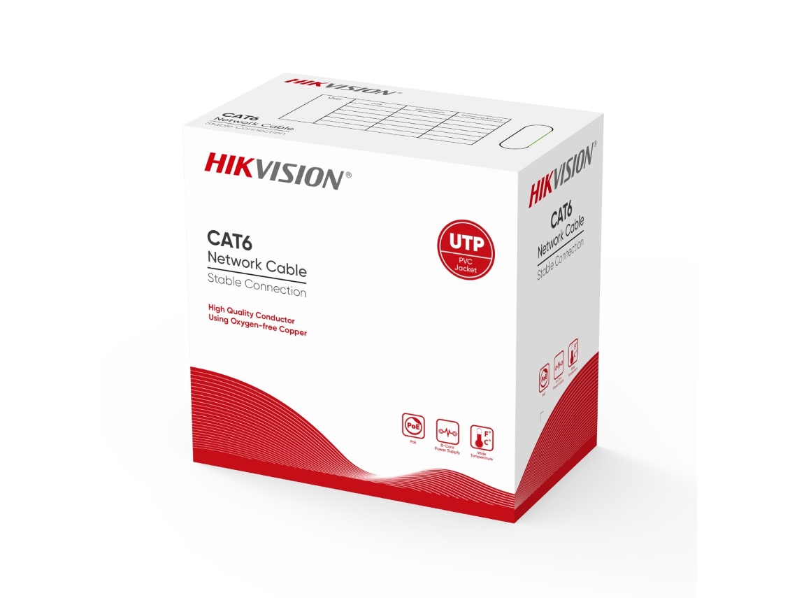 Cabo De Rede Hikvision Cat6 305m Laranja